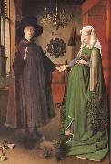 Jan Van Eyck Giovanni Arnolfini and his Bride oil on canvas
